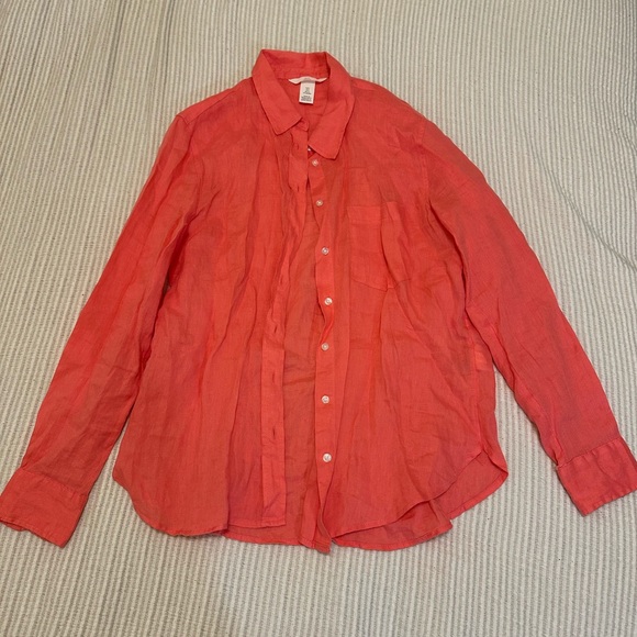 HM Linen Botton Down Shirt - Picture 1 of 1